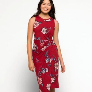 NINE BRITTON Abigail Brushed Knit Fitted Midi Dress Size Medium